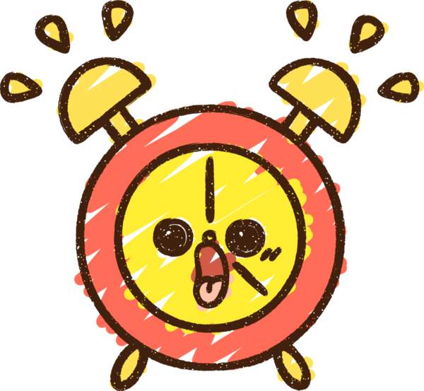 Bir insan tarafından çizilen Alarm Saati Tebeşiri