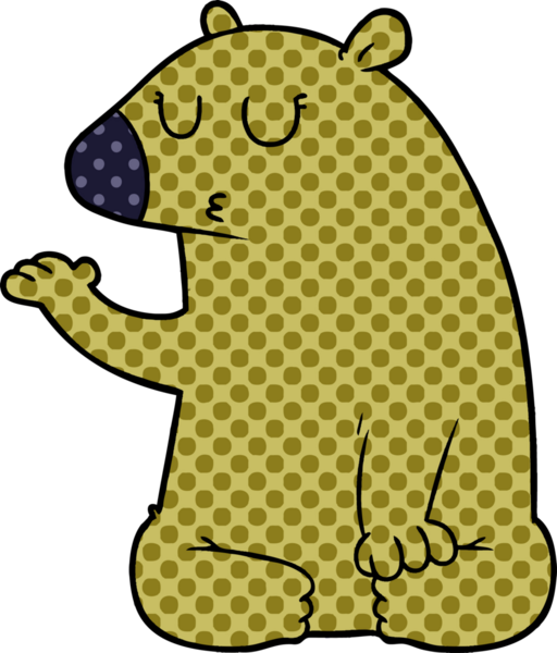 Bir insan tarafından çizilmiş bir çizgi film karakteri.