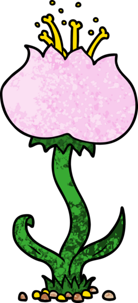 bir insan tarafından çizilmiş egzotik bir çiçek.