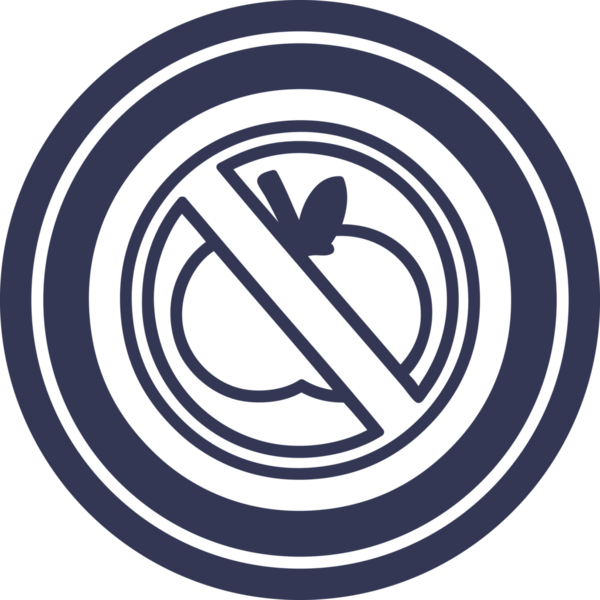 bir insan tarafından çizilmiş sağlıklı yiyecek dairesel simgesi yok