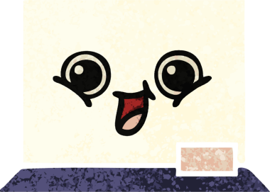 Bir insan tarafından çizilmiş beyaz bir panonun retro çizim tarzı karikatürü