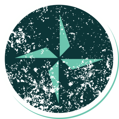 Bir insan tarafından çizilmiş bir yıldız sembolünün sembolik desenli dövmesi.