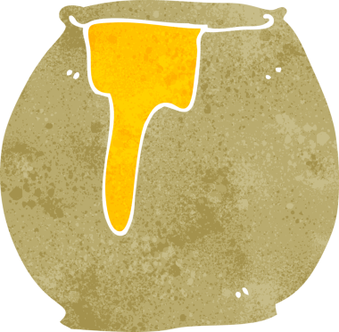 bir insan tarafından çizilmiş bal küpü çizgi filmi