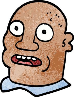 Bir insan tarafından çizilmiş bir adamın kafasının karalaması.