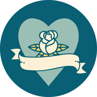 Bir insan tarafından çizilmiş bir kalbin ikonik dövme görüntüsü.