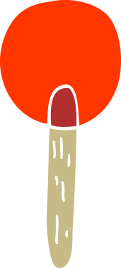 Bir insan tarafından çizilmiş düz renkli çizgi film şekeri lolipopu