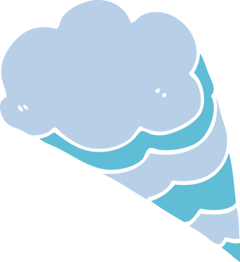 bir insan tarafından çizilmiş karalama dekoratif bulut elementi