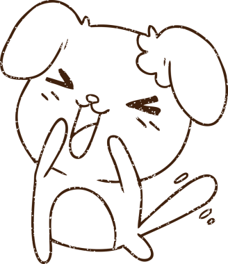 Bir insan tarafından çizilmiş şirin köpek kömürü.