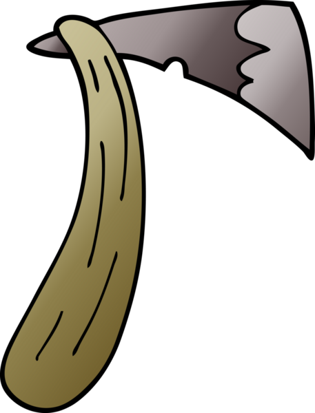 Bir insan tarafından çizilmiş bir balta karalaması.