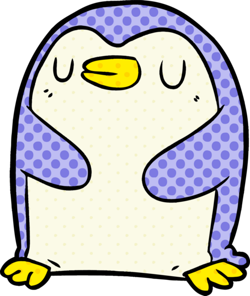 bir insan tarafından çizilmiş penguen çizgi filmi