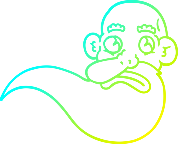 Bir insan tarafından çizilmiş huysuz, yaşlı bir adamın soğuk çizgi çizimi.