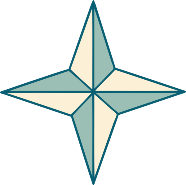 Bir insan tarafından çizilmiş bir yıldızın ikonik dövme şekli