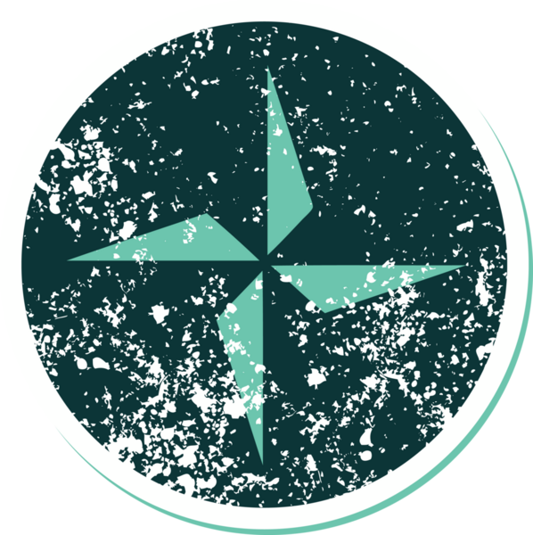 Bir insan tarafından çizilmiş bir yıldız sembolünün sembolik desenli dövmesi.