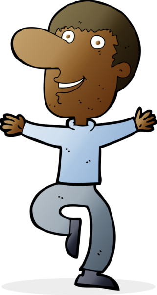 Bir insan tarafından çizilmiş mutlu bir adam.