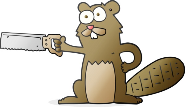 Bir insan tarafından çizilmiş testereli kunduz çizimi.