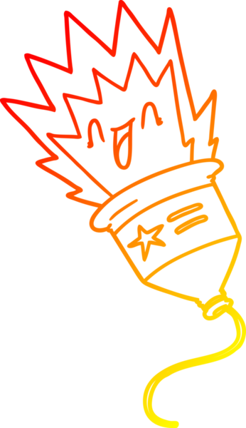 Bir insan tarafından çizilmiş bir parti çizgi filminin sıcak gradyan çizimi