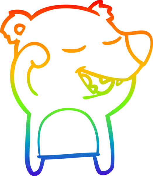 gökkuşağı gradyan çizgi çizimi bir insan tarafından çizilmiş bir çizgi ayı