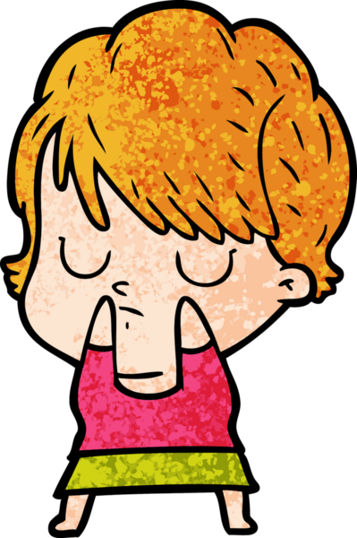 Bir insan tarafından çizilmiş karikatür kadın.