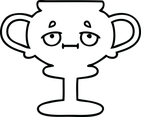 Bir insan tarafından çizilmiş bir kupanın çizgi çizimi