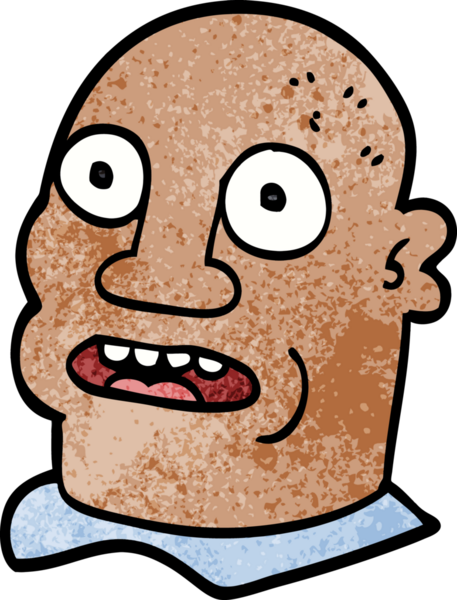 Bir insan tarafından çizilmiş bir adamın kafasının karalaması.