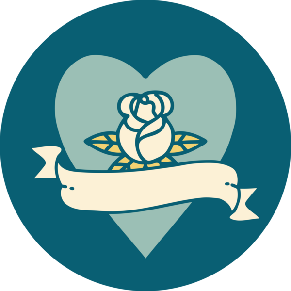 Bir insan tarafından çizilmiş bir kalbin ikonik dövme görüntüsü.