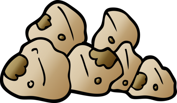 Bir insan tarafından çizilmiş karalama taşları.