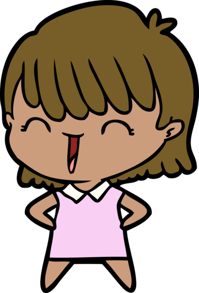 Bir insan tarafından çizilmiş karikatür kadın.