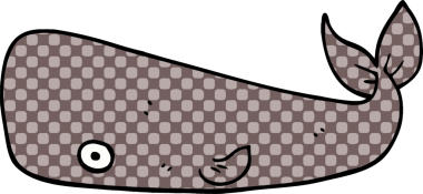 Bir insan tarafından çizilmiş karalama balinası.