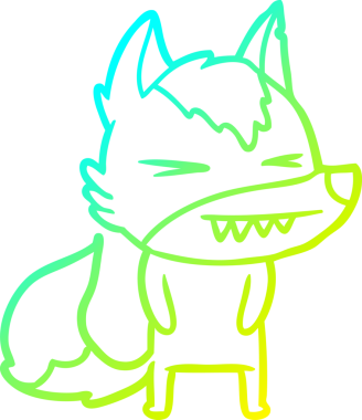 Bir insan tarafından çizilmiş kızgın bir kurt çizgi filmi.