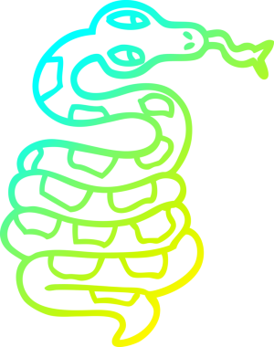 Bir insan tarafından çizilmiş soğuk gradyan çizgi.