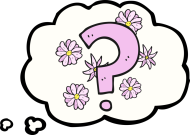 Bir insan tarafından çizilmiş serbest çizim baloncuklu soru işareti