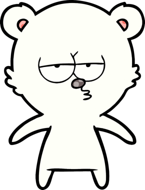 Bir insan tarafından çizilmiş kutup ayısı karikatürü