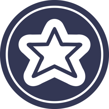 bir insan tarafından çizilmiş yıldız şekli simgesi