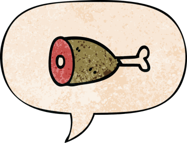 Konuşma baloncuklu karikatür eti insan tarafından çizilmiş eski moda bir doku.