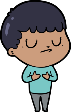 Bir insan tarafından çizilmiş huysuz çocuk çizgi filmi.