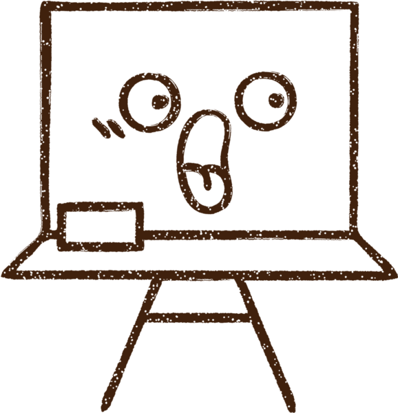 Bir insan tarafından çizilen Okul Tahtası Kömür Çizimi