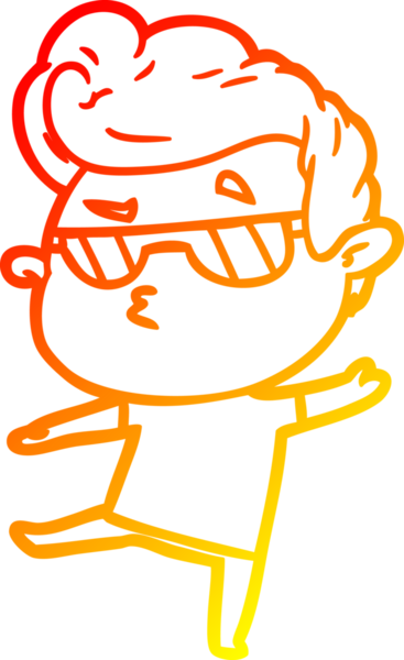 Bir insan tarafından çizilen karikatür karikatürünün sıcak çizgi çizimi.