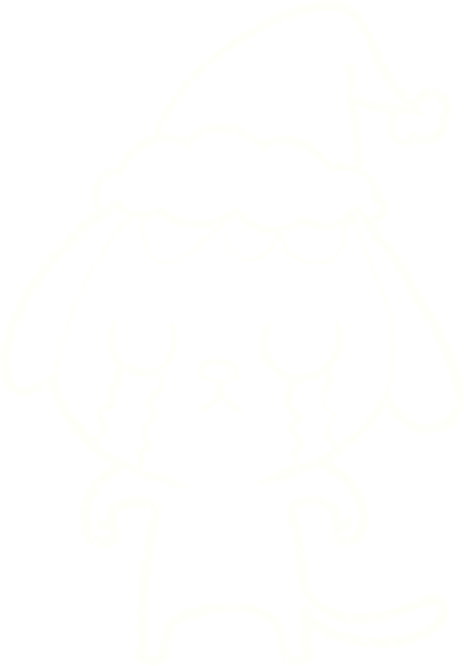 Bir insan tarafından çizilen Noel Köpeği Tebeşiri