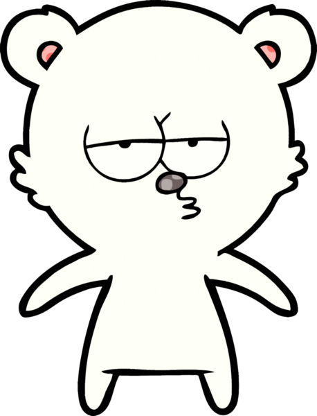 Bir insan tarafından çizilmiş kutup ayısı karikatürü