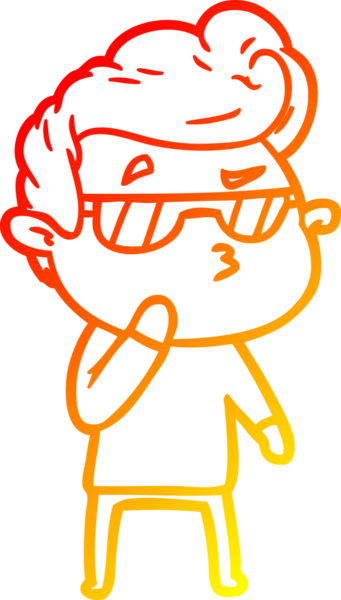 Bir insan tarafından çizilen karikatür karikatürünün sıcak çizgi çizimi.