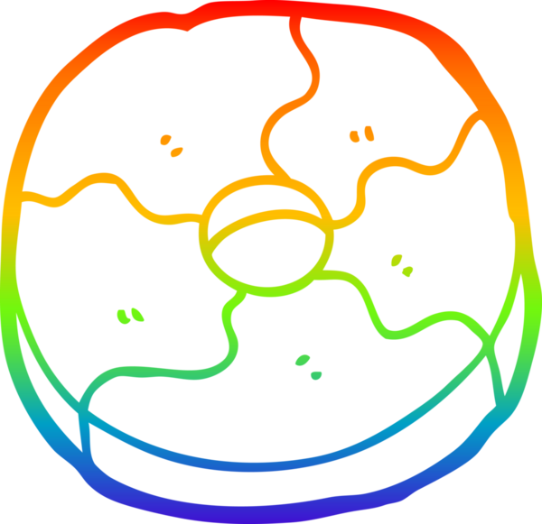 gökkuşağı gradyan çizimi bir insan tarafından çizilmiş bir çizgi film bisküvisi