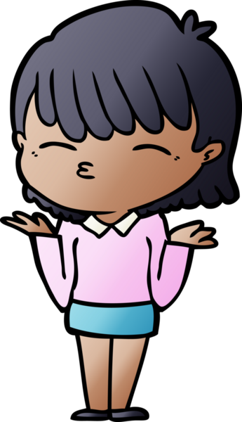 Bir insan tarafından çizilmiş karikatür kadın.