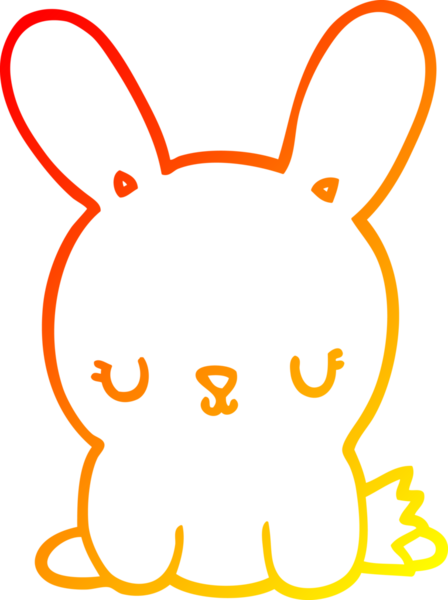 Bir insan tarafından çizilmiş sevimli bir tavşan çizimi.
