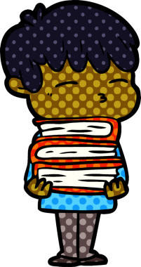 Bir insan tarafından çizilmiş meraklı bir çocuk.