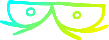 Bir insan tarafından çizilmiş soğuk gradyan çizgi çizimi.