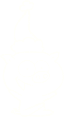 Bir insan tarafından çizilmiş neşeli domuz tebeşiri.