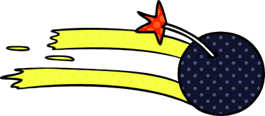 Bir insan tarafından çizilmiş bir bombanın el çizimi karikatürü