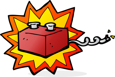 bir insan tarafından çizilmiş karikatür bataryası