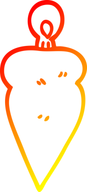 Bir insan tarafından çizilmiş bir çizgi filmin sıcak gradyan çizimi.