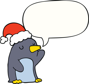 Bir insan tarafından çizilmiş güzel bir karikatür pengueni.